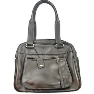 Radley London Bewell Leather Handbag Grained Black Quiet Luxury Professional Bag
